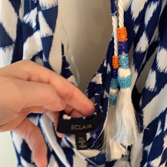 Eclair bohemian romper jumpsuit with shorts, v-neck, flowy, large/ extra large - Picture 4 of 9